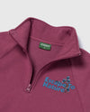 Escape To Nature Quarter Zip Fleece- Berry