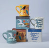 Support Your Local Birds Ceramic Mug- White/Blue