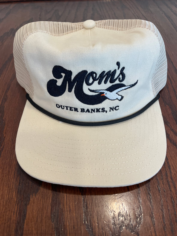 Mom's Logo w/ Seagull Trucker Snapback- Eggshell