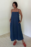 Dakota Square Neck Denim Midi Dress