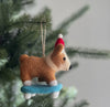 Corgi Wool Felt Ornament