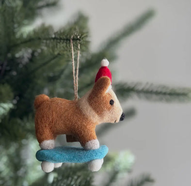 Corgi Wool Felt Ornament