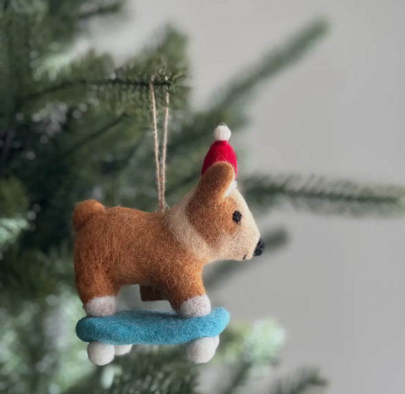 Corgi Wool Felt Ornament