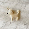 Felt White Poodle Ornament