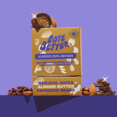 Almond Java Crunch, Chocolate Covered Dates