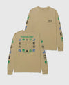 Pictograms National Parks Checklist L/S Tee- Khaki