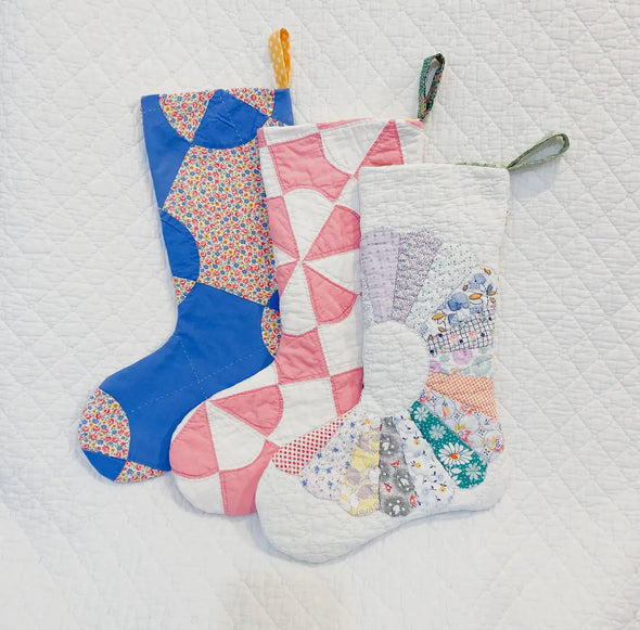 VIntage Quilt Stocking
