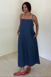 Dakota Square Neck Denim Midi Dress