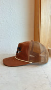 Mom's Logo Seagull Brushed Cotton Trucker- Rust/White Rope