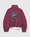 Escape To Nature Quarter Zip Fleece- Berry