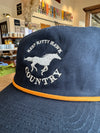 Mom's KKHC Horse Emblem Brushed Cotton Trucker- Navy/Gold Rope