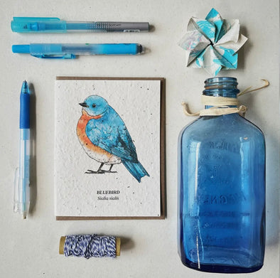 Bluebird Plantable Wildflower Seed Greeting Card