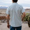 Serape Pearl Snap Shirt- Teal Stripe