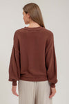 Crochet Checker Sweater- Brown