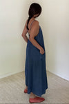 Dakota Square Neck Denim Midi Dress