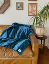 Dancing Palms Plush Throw- Evergreen