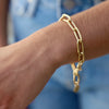 David Oval Chain Bracelet- 24kt GP
