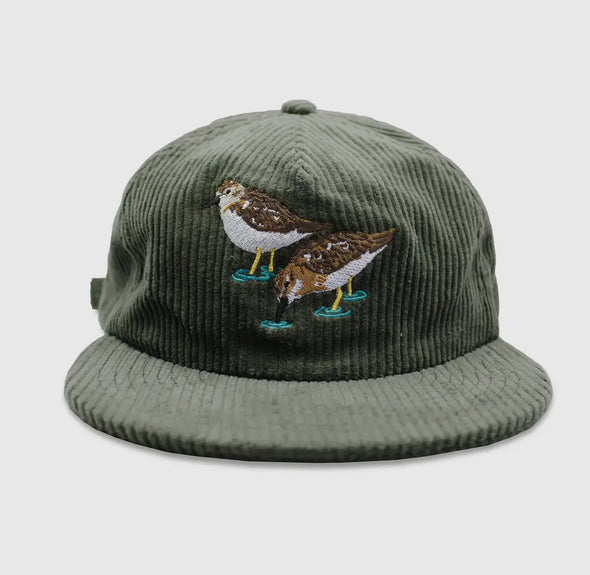 Least Sandpipers Chunky Corduroy Hat- Dark Olive