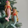 Felt Mermaid Ornament- Teal