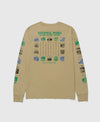 Pictograms National Parks Checklist L/S Tee- Khaki