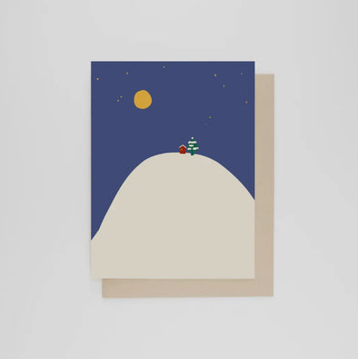 Winter Moon Holiday Card