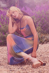 Colorburst Tie-Dye Mesh Maxi Dress- Multi