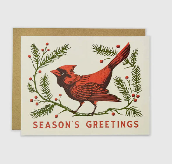 Winter Cardinal Season's Greeting Card