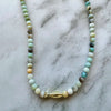 Ashia Beaded Fish Necklace- Amazonite