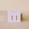Mini Baguette Drop Earrings- Champagne