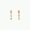 Mini Baguette Drop Earrings- Champagne