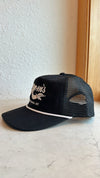 Mom's Logo Seagull Brushed Cotton Trucker- Black/White Rope