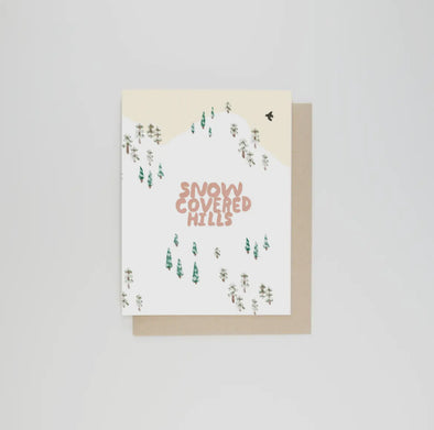 Snow Covered Hills Greeting Card