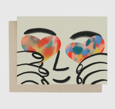 Heart Eyes Greeting Card
