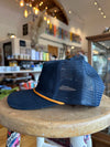 Mom's KKHC Horse Emblem Brushed Cotton Trucker- Navy/Gold Rope