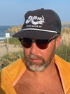 Mom's Logo Seagull Brushed Cotton Trucker- Black/White Rope