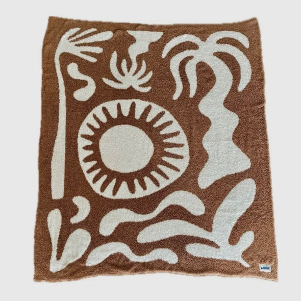 Paradise Plush Throw- Umber