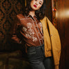 Dakota Embroidered L/S Shirt- Mocha
