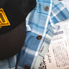 Durango Flannel- Blue/Cream