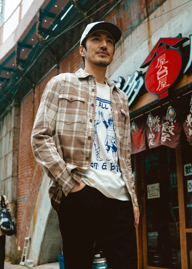 Durango Flannel- Tan/Brown