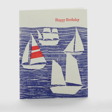 Sailboats Birthday Greeting Card