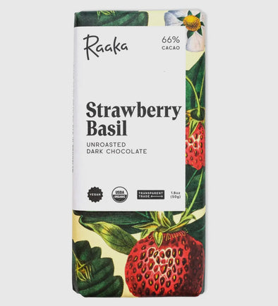 Raaka 1.8oz Limited Batch Strawberry Basil Chocolate Bar
