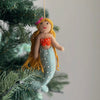 Felt Mermaid Ornament- Teal