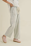 Shania Loose Fit Striped Denim Pants- Light Wash
