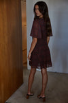 Floral Print Mini Dress- Black/Multi
