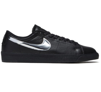 Nike SB ZM Blazer Low QS- Black Metallic- Silver