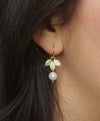 Freshwater Pearl & Leaf Earrings