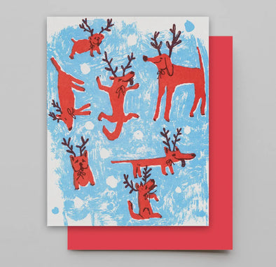 Winter Doggy Land Greeting Card