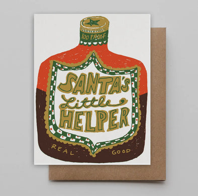 Santa's Little Helper *Foil* Greeting Card