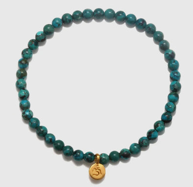 Turquoise Om Beaded Bracelet