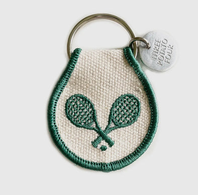 Patch Embroidered Key Chain- Tennis Partners